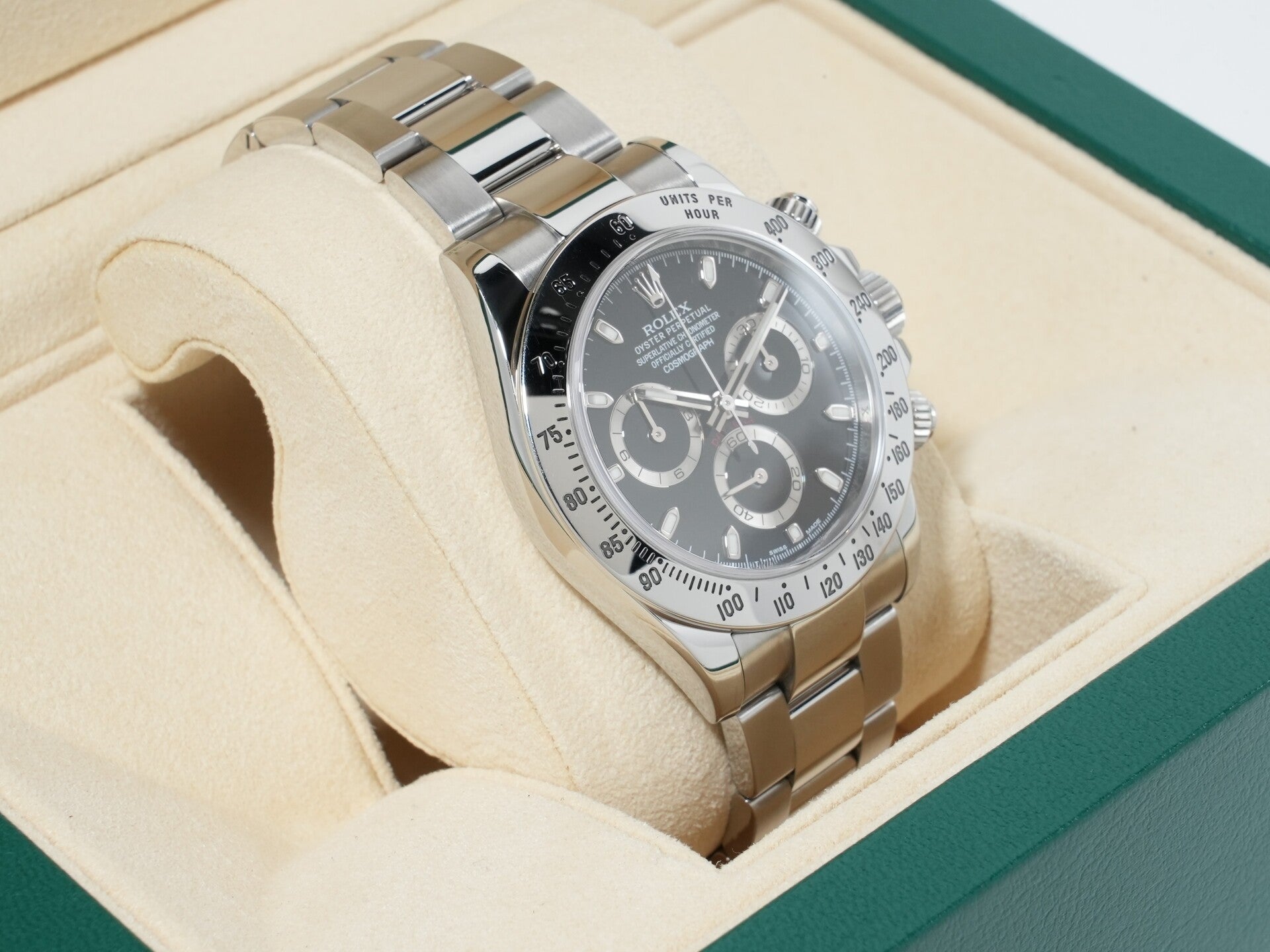 Pre-owned Rolex Daytona Ref. 116520 Stainless Steel Black Dial 9toza8cw