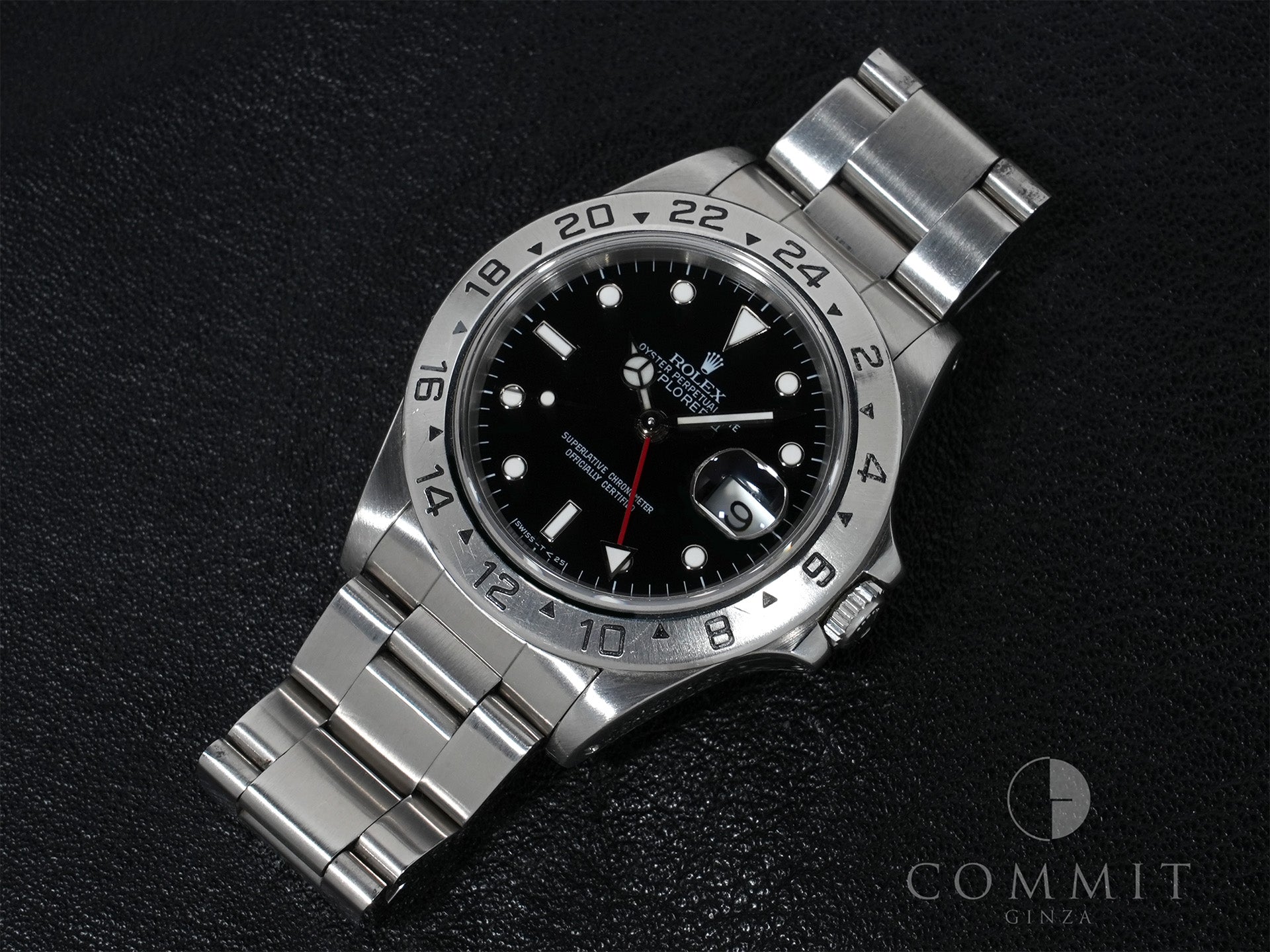 Pre-owned Rolex Explorer II Ref. 16570 Stainless Steel Black Dial Oyster Bracelet (y54f96tv)