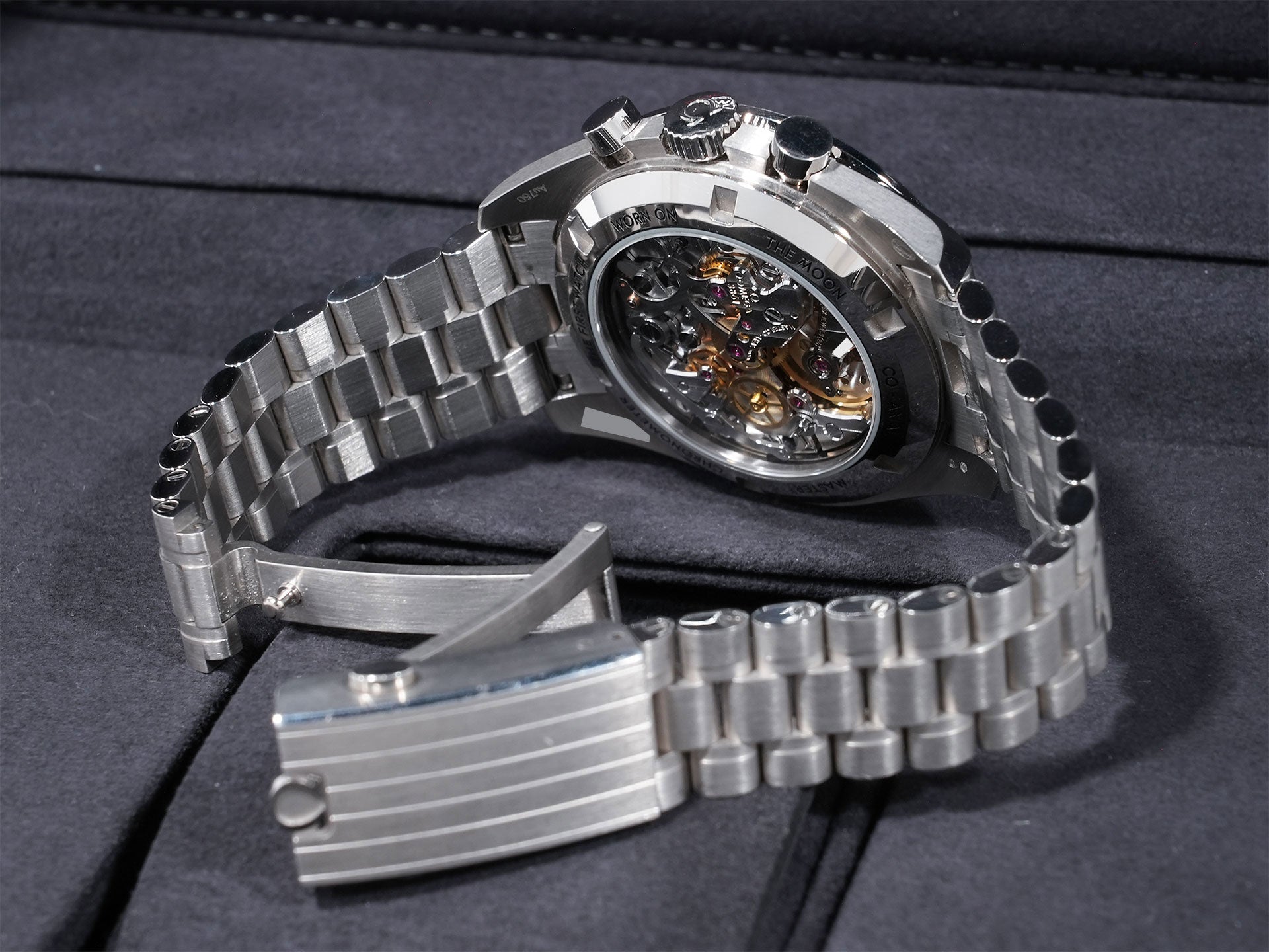 Omega Speedmaster Moonwatch Professional Co-Axial Master Chronometer Chronograph 42mm Ref. 310.60.42.50.02.001 Canopus Gold Silver Dial Pre-owned 7wtegqsv