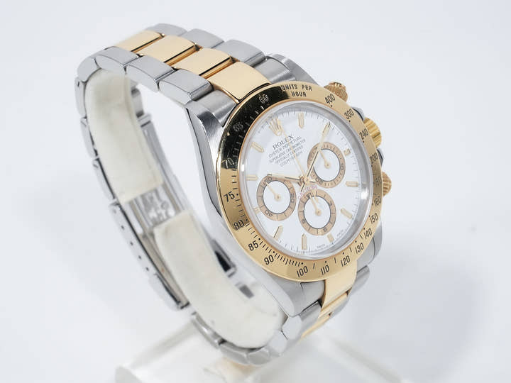 Pre-owned Rolex Daytona El Primero Ref. 16523 Stainless Steel/Yellow Gold White Dial (n7i6pwcq)
