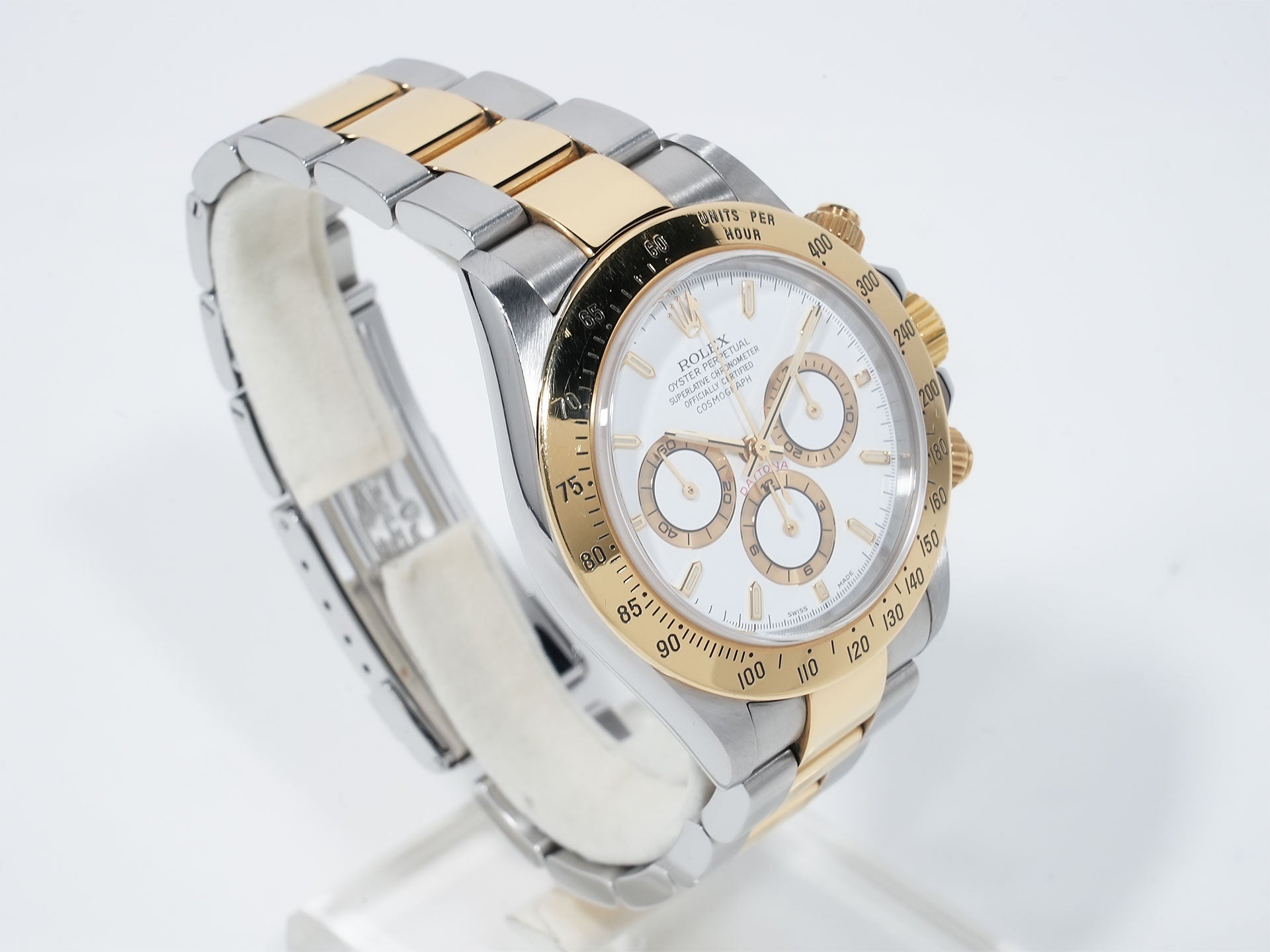 Pre-owned Rolex Daytona El Primero Ref. 16523 Stainless Steel/Yellow Gold White Dial (n7i6pwcq)