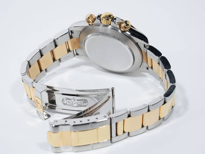 Pre-owned Rolex Daytona El Primero Ref. 16523 Stainless Steel/Yellow Gold White Dial (n7i6pwcq)