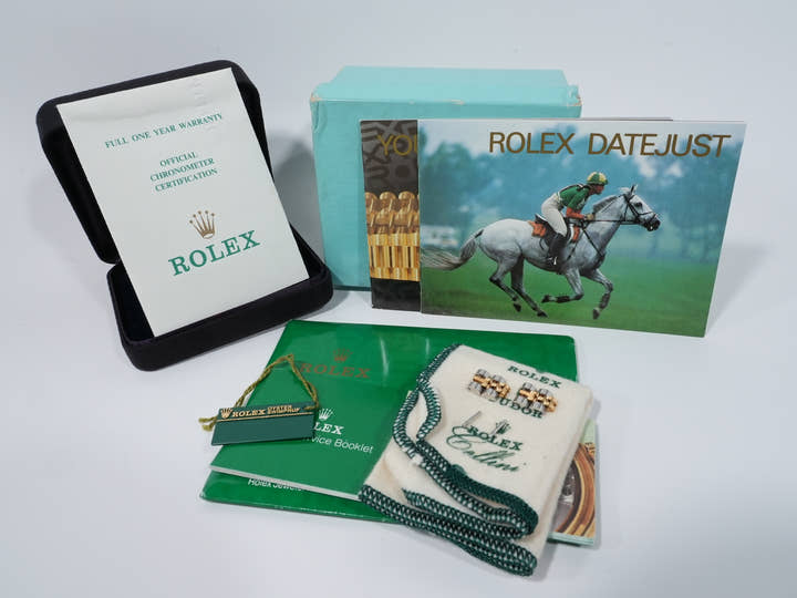 Pre-owned Rolex Datejust TIFFANY &amp; CO. Ref. 69173 in Stainless Steel/Yellow Gold with Black Pyramid Roman Dial and Jubilee Bracelet (goeq3n8r)