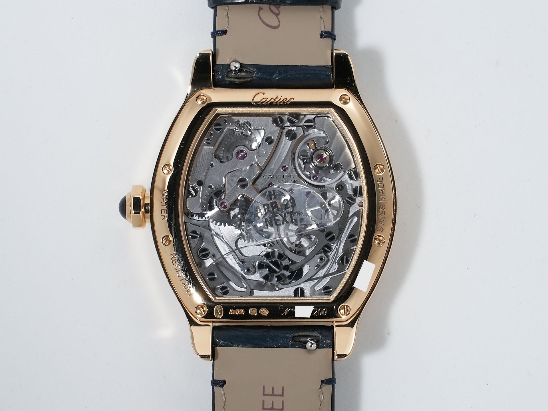 Cartier Tortue Monopusher Chronograph Ref. WHTO0007 Yellow Gold with Silver Dial, Excellent Condition, awg75x49