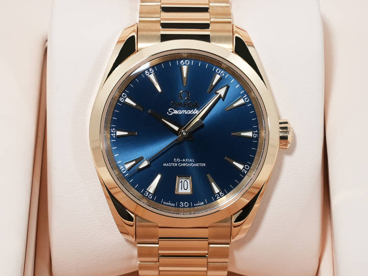 オメガ シーマスター アクアテラ 150M Ref.220.50.38.20.03.001 ムーンシャインゴールド ブルー文字盤 未使用 c82vwqsi