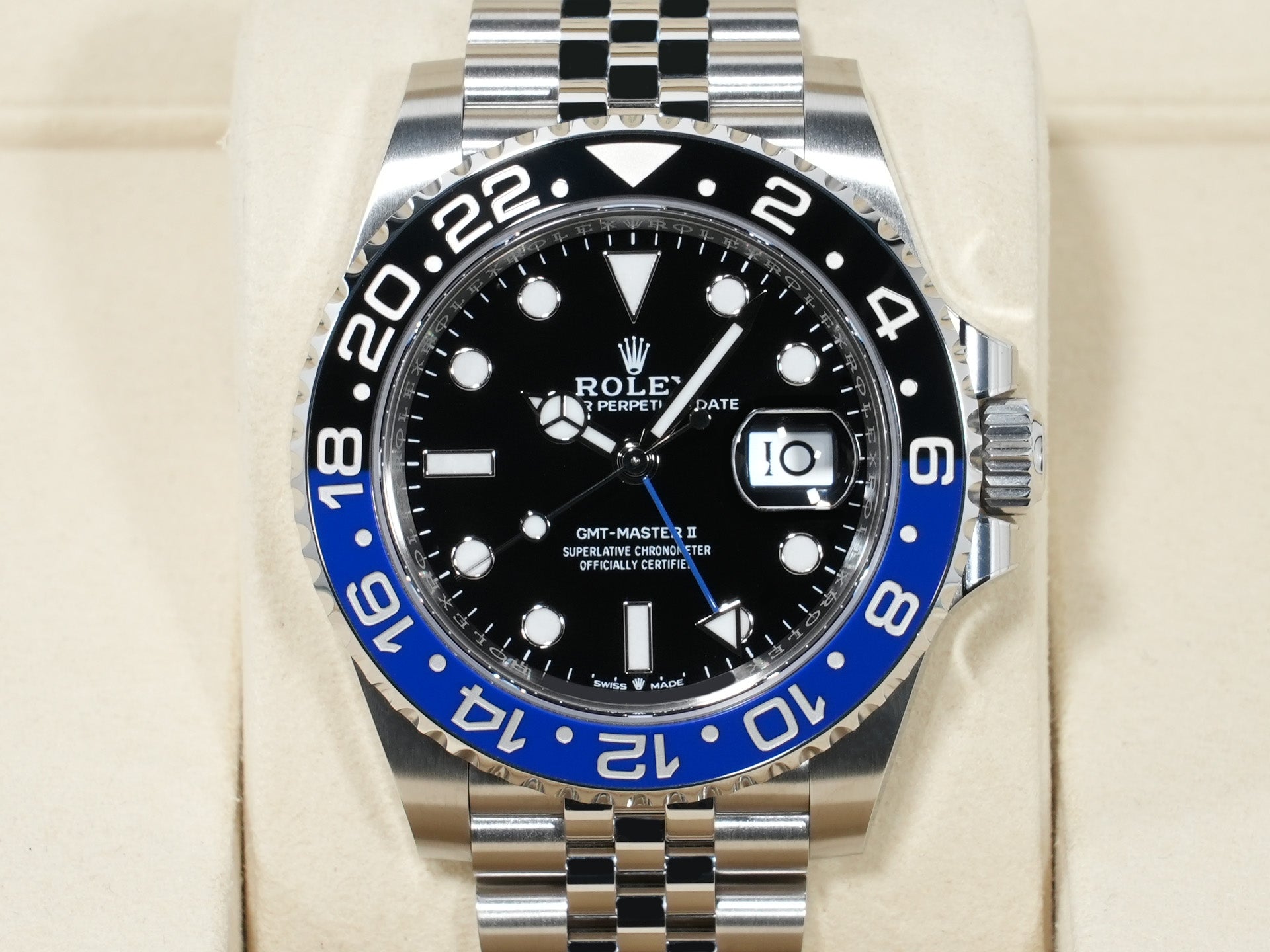 ロレックス GMTマスターII Ref.126710BLNR ステンレススチール ブラック文字盤 ジュビリーブレスレット 未使用 nucrs57k