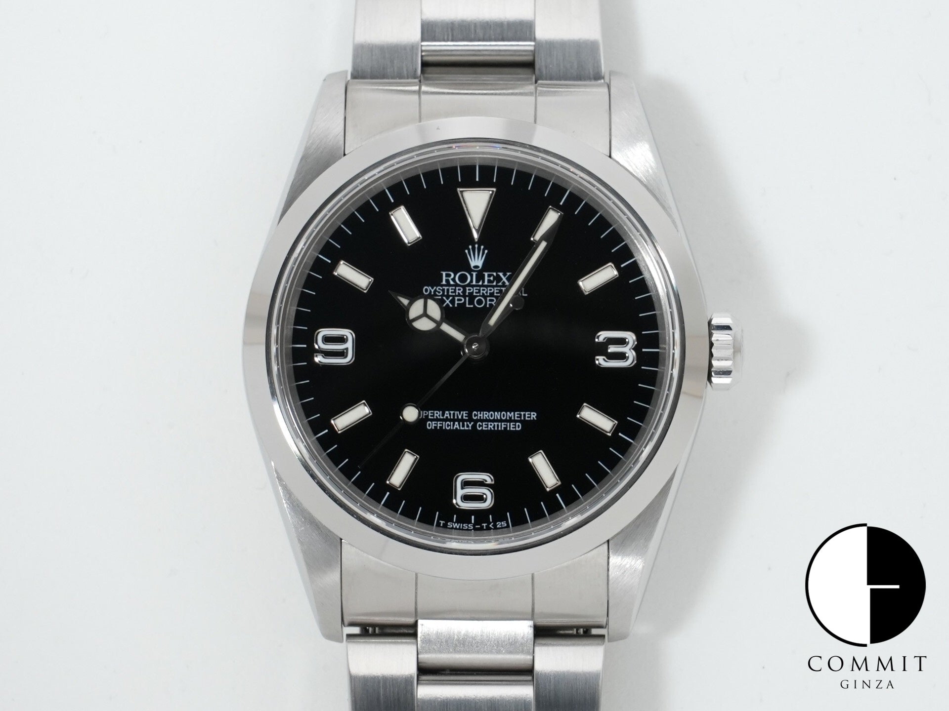 ロレックス エクスプローラーI Ref.14270 ステンレススチール ブラック文字盤 オイスターブレスレット 美品 2or585tb