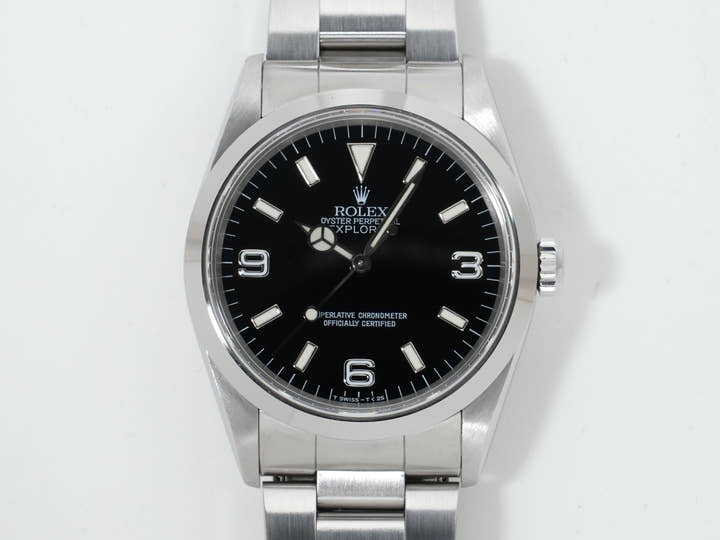 ロレックス エクスプローラーI Ref.14270 ステンレススチール ブラック文字盤 オイスターブレスレット 美品 2or585tb