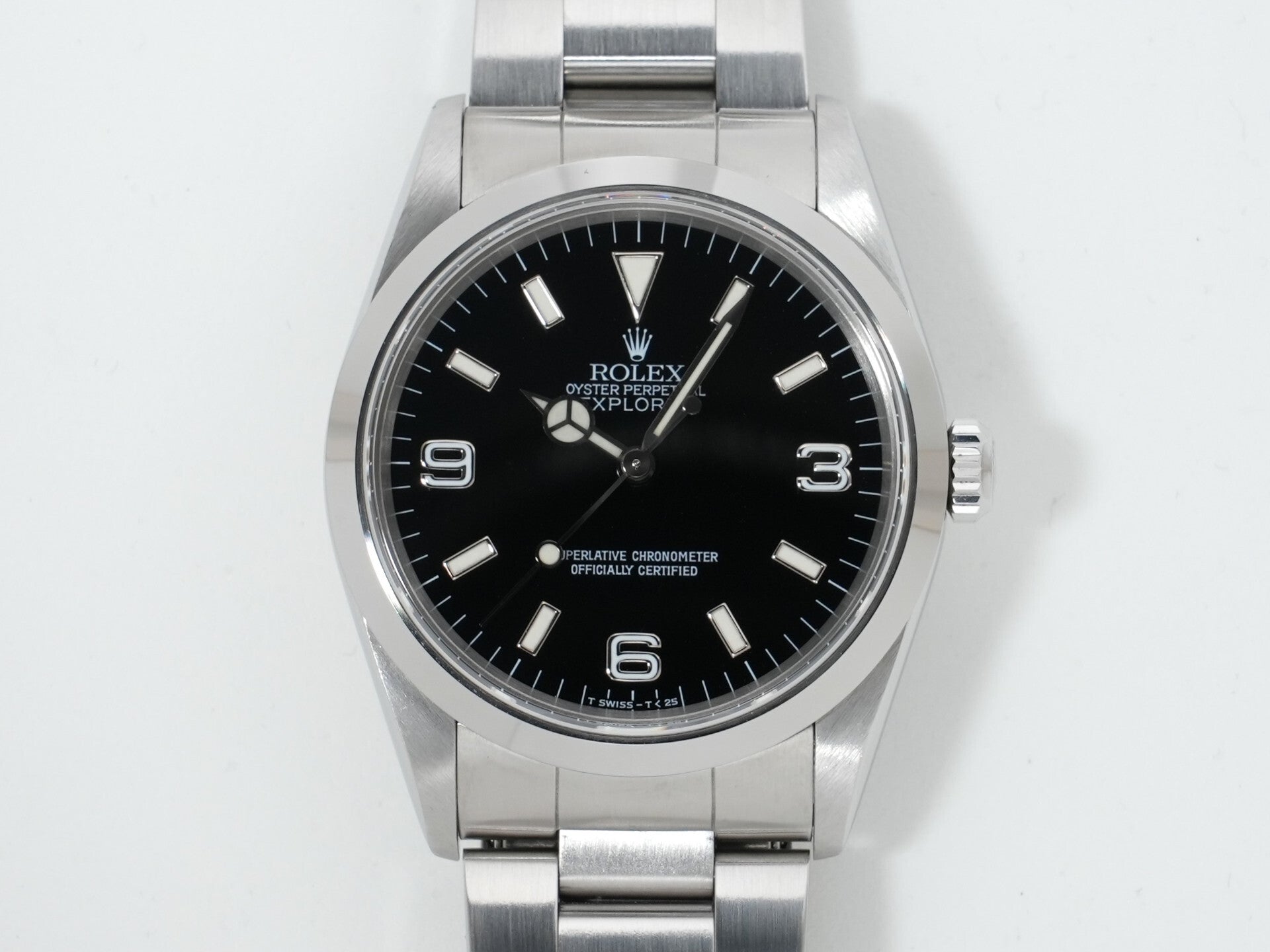 ロレックス エクスプローラーI Ref.14270 ステンレススチール ブラック文字盤 オイスターブレスレット 美品 2or585tb