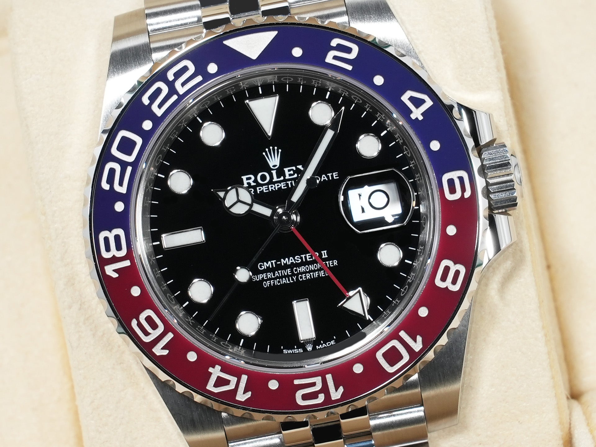 ロレックス GMTマスターII Ref.126710BLRO ステンレススチール ブラック文字盤 ジュビリーブレスレット 中古 ca92aihu