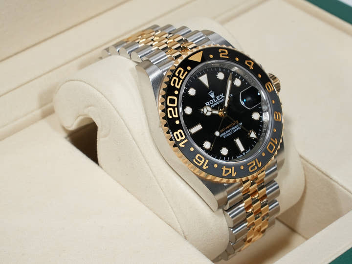 ロレックス GMTマスターII Ref.126713GRNR ステンレススチール/イエローゴールド ブラック文字盤 ジュビリーブレスレット 未使用 bpybo855