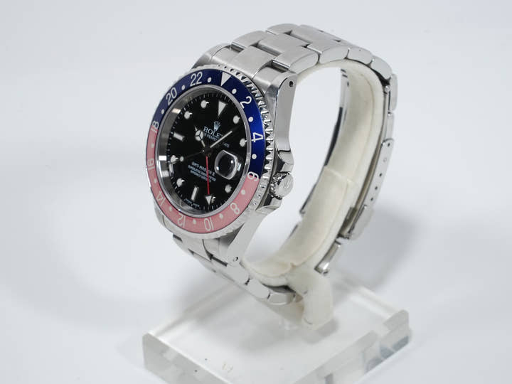 ロレックス GMTマスターII Ref.16710 ステンレススチール ブラック文字盤 オイスターブレスレット 中古 eyibd377