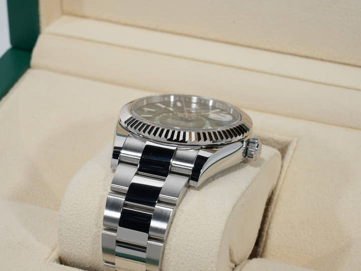 ロレックス スカイドゥエラー Ref.336934 ステンレススチール/ホワイトゴールド ミントグリーン文字盤 オイスターブレスレット 中古 v5uqv28u