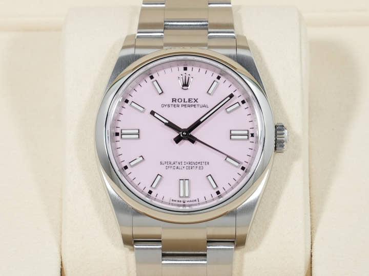 Rolex Oyster Perpetual 36 Ref. 126000 Stainless Steel Candy Pink Dial Unused 4jfi8a5g