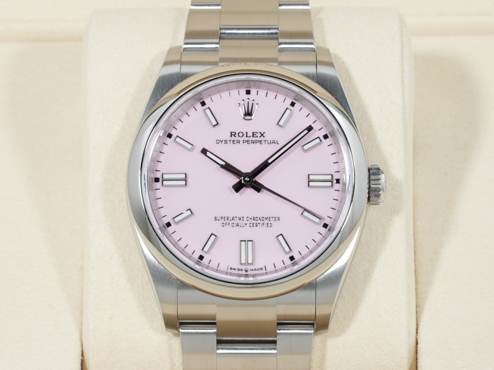 Rolex Oyster Perpetual 36 Ref. 126000 Stainless Steel Candy Pink Dial Unused 4jfi8a5g