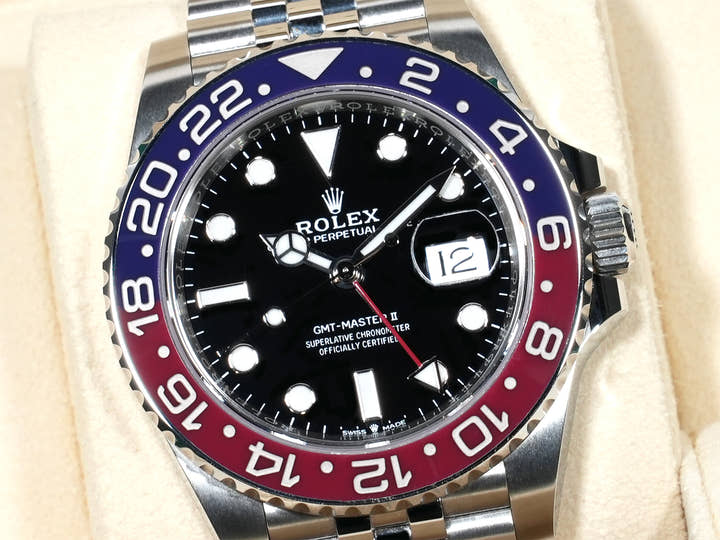 ロレックス GMTマスターII Ref.126710BLRO ステンレススチール ブラック文字盤 ジュビリーブレスレット 美品 s3ypf8a6