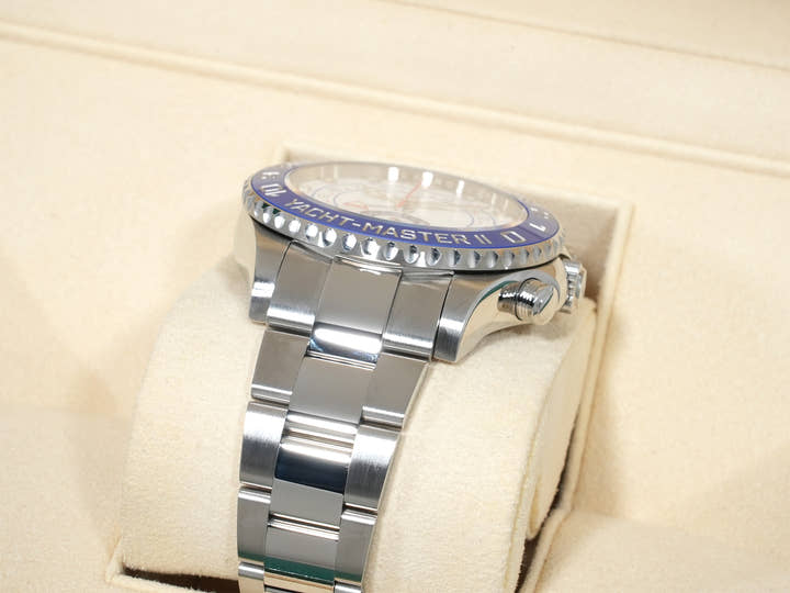 Rolex Yacht-Master II Ref. 116680 Stainless Steel White Dial Excellent Condition 2dg4idup