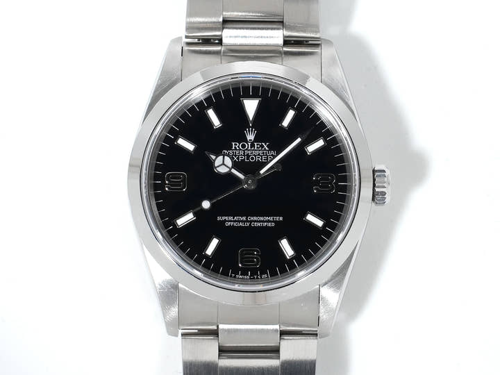 ロレックス エクスプローラーI Ref.14270 ステンレススチール ブラック文字盤 オイスターブレスレット 中古 ji2s2wh2
