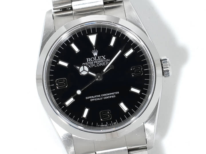 ロレックス エクスプローラーI Ref.14270 ステンレススチール ブラック文字盤 オイスターブレスレット 中古 ji2s2wh2