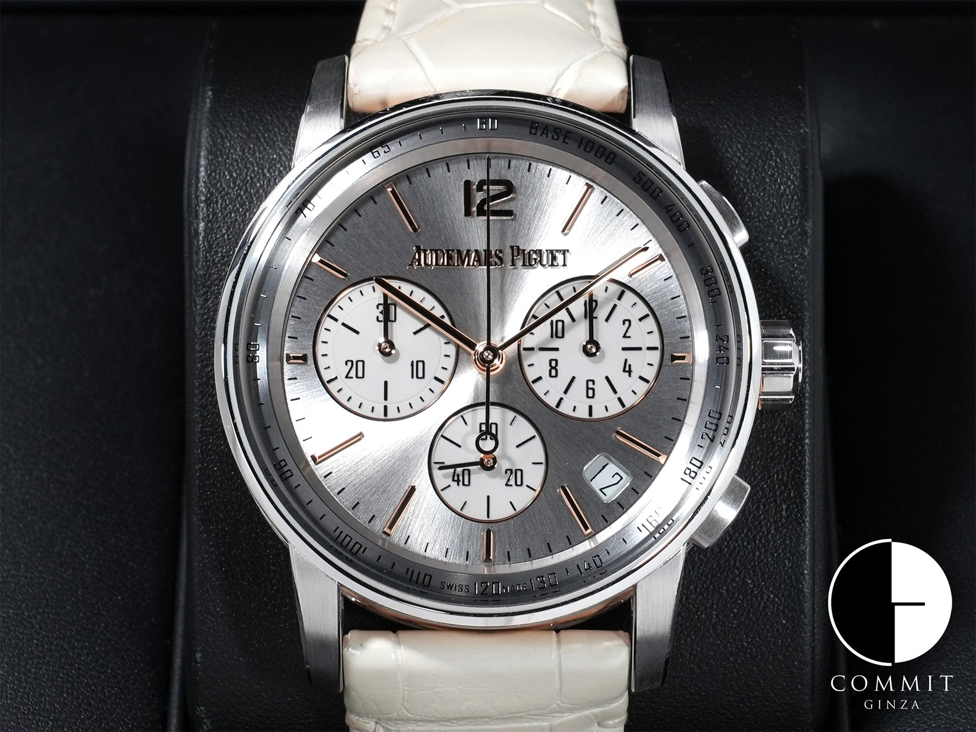 オーデマピゲ CODE 11.59 バイ オーデマ ピゲ クロノグラフ Ref.26393CR.OO.A009CR.01 ホワイトゴールド/ピンクゴールド シルバー文字盤 中古 m4amotzo