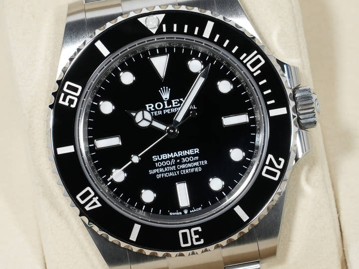 ロレックス サブマリーナー ノンデイト Ref.124060 ステンレススチール ブラック文字盤 未使用 29j4pxs2
