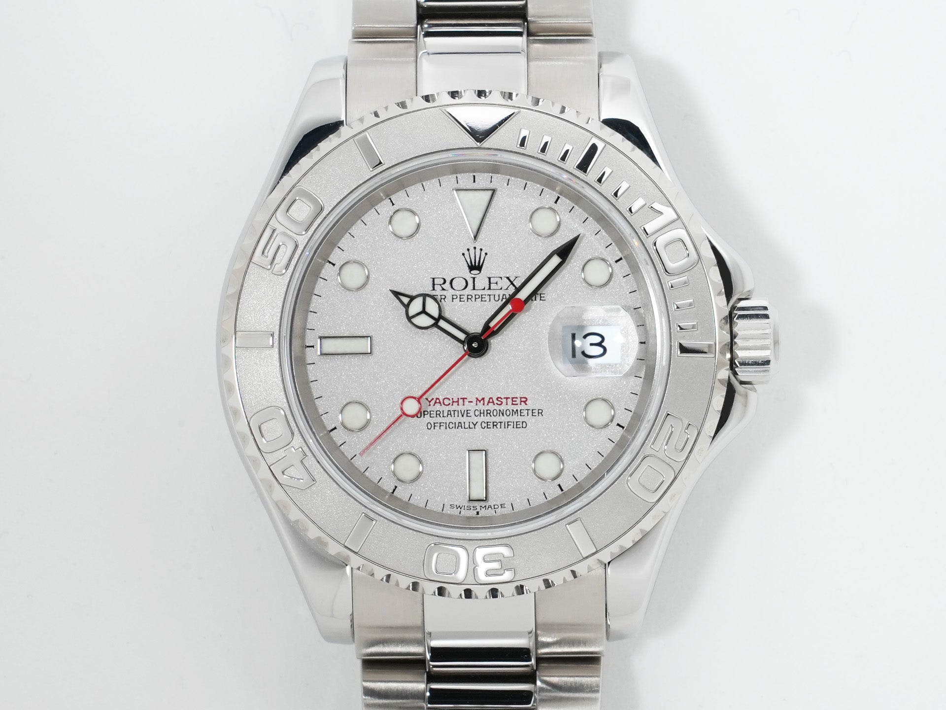 ロレックス ヨットマスター40 Ref.16622 ステンレススチール/プラチナ ロレジウム文字盤 美中古 ppz6di37