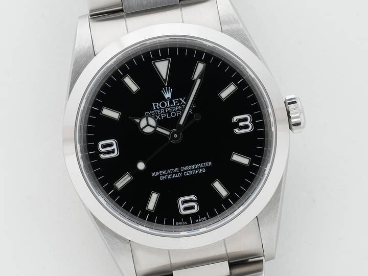 ロレックス エクスプローラーI Ref.14270 ステンレススチール ブラック文字盤 オイスターブレスレット 美中古 9yi6dwqq