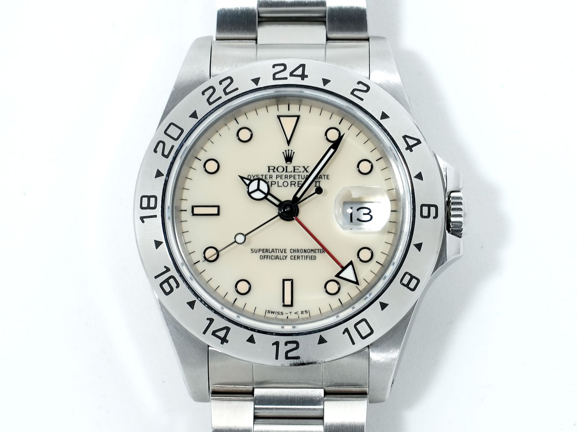ロレックス エクスプローラーII Ref.16570 ステンレススチール ホワイト文字盤 オイスターブレスレット 中古 6mdyz4wz