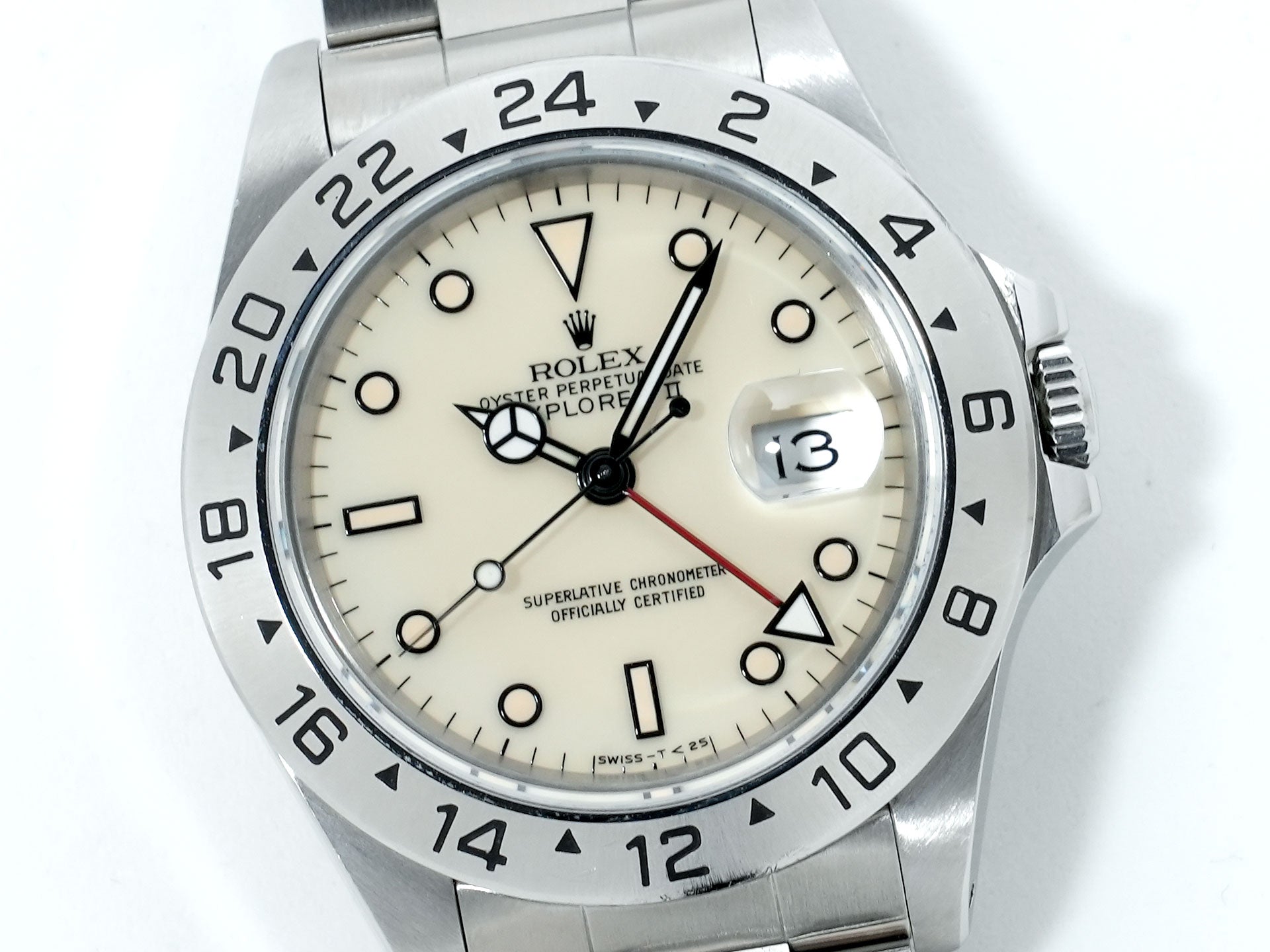 ロレックス エクスプローラーII Ref.16570 ステンレススチール ホワイト文字盤 オイスターブレスレット 中古 6mdyz4wz