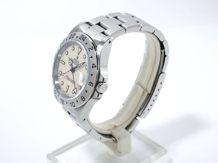 ロレックス エクスプローラーII Ref.16570 ステンレススチール ホワイト文字盤 オイスターブレスレット 中古 6mdyz4wz
