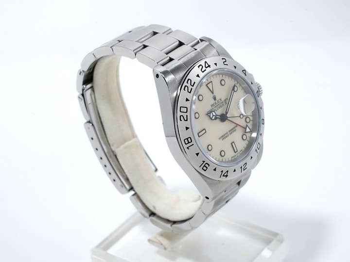 ロレックス エクスプローラーII Ref.16570 ステンレススチール ホワイト文字盤 オイスターブレスレット 中古 6mdyz4wz