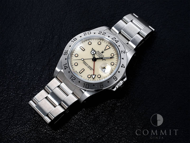 ロレックス エクスプローラーII Ref.16570 ステンレススチール ホワイト文字盤 オイスターブレスレット 中古 6mdyz4wz