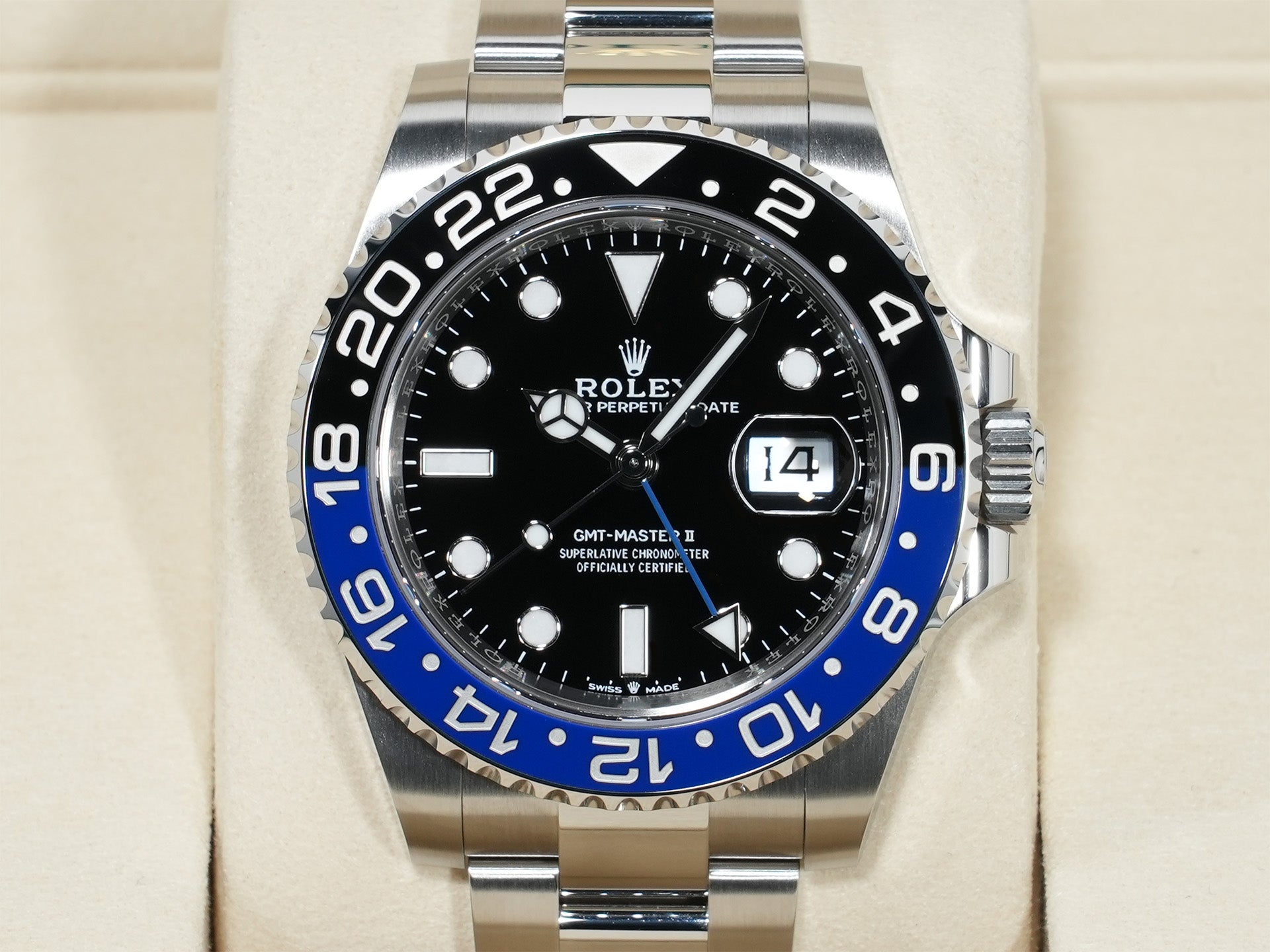 ロレックス GMTマスターII Ref.126710BLNR ステンレススチール ブラック文字盤 オイスターブレスレット 未使用 fgpo3ohg