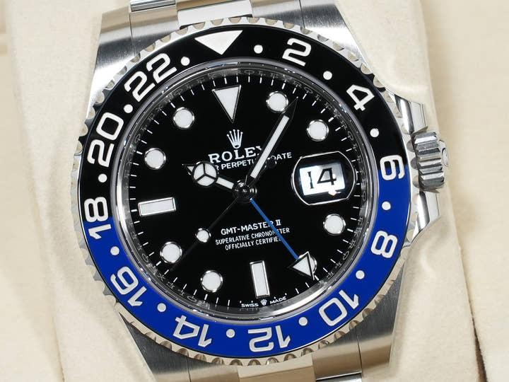 ロレックス GMTマスターII Ref.126710BLNR ステンレススチール ブラック文字盤 オイスターブレスレット 未使用 fgpo3ohg