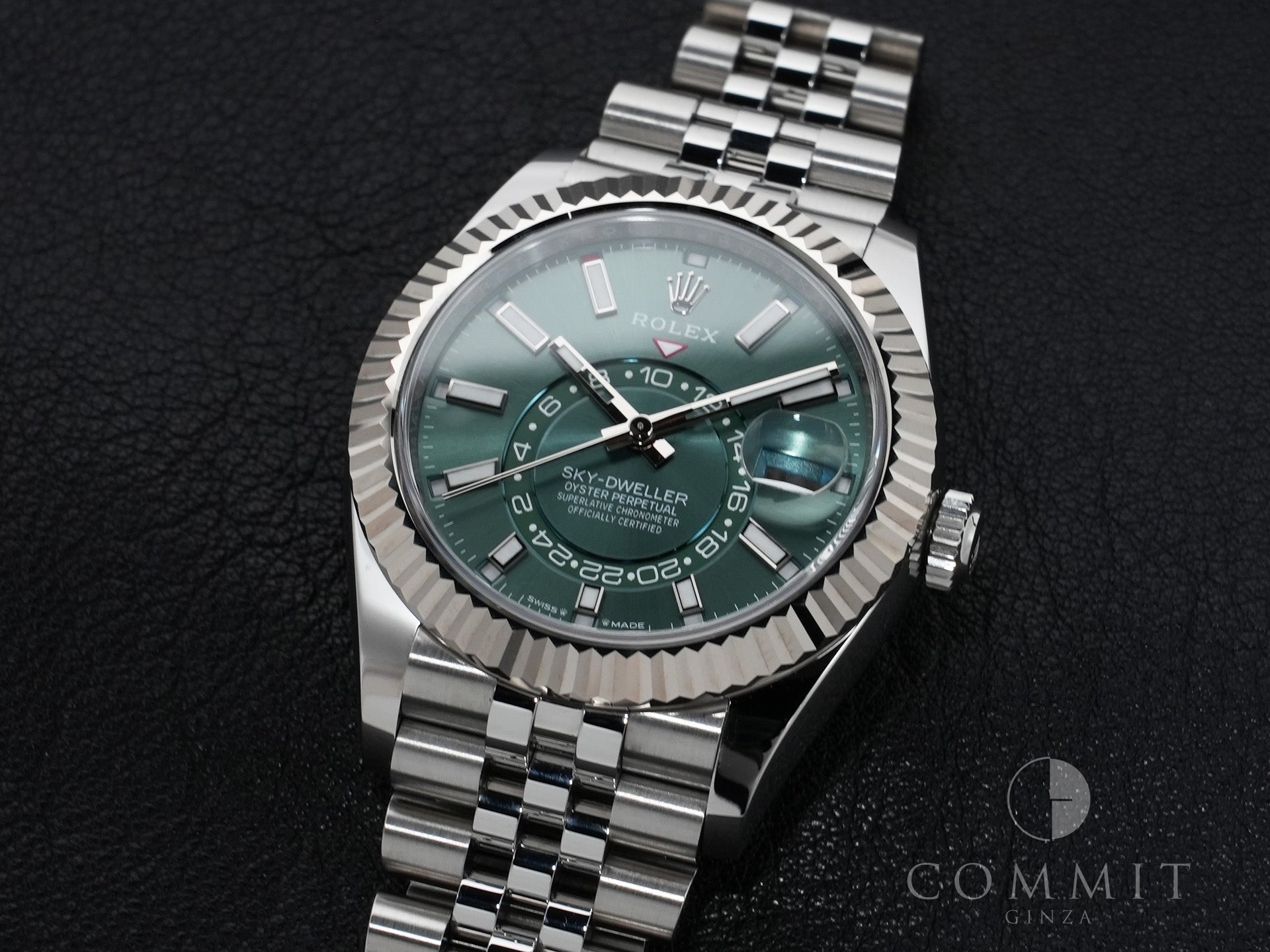 ロレックス スカイドゥエラー Ref.336934 ステンレススチール/ホワイトゴールド ミントグリーン文字盤 ジュビリーブレスレット 美中古 rdjt62zp