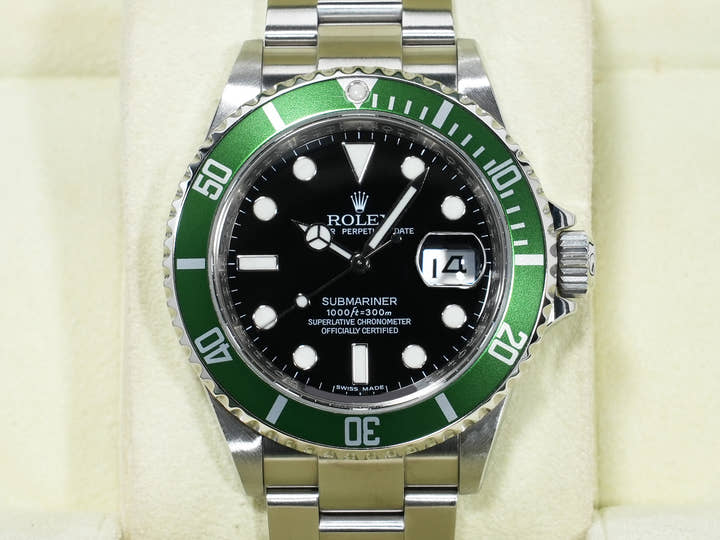 ロレックス サブマリーナー デイト Ref.16610LV ステンレススチール ブラック文字盤 美中古 76d7ruys