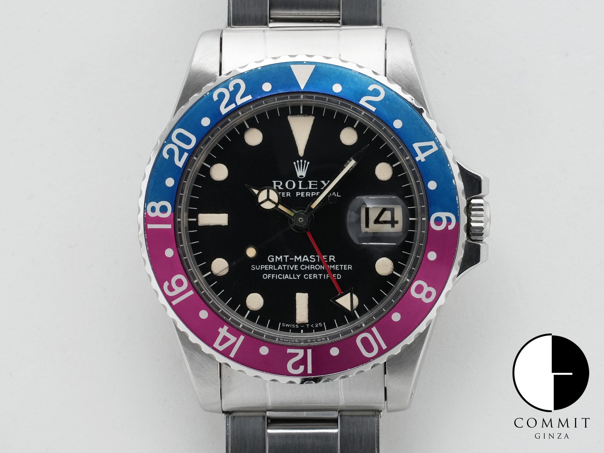 ロレックス GMTマスター Ref.1675 ステンレススチール ブラック文字盤 オイスターブレスレット 中古 9kz8c82k