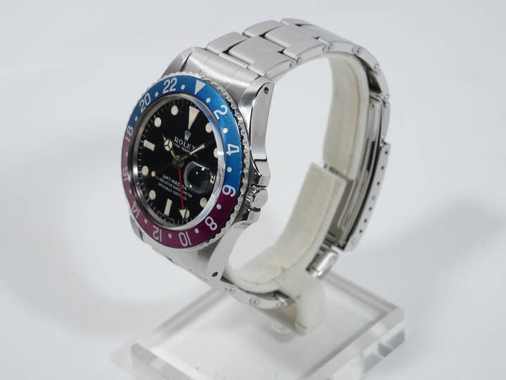 ロレックス GMTマスター Ref.1675 ステンレススチール ブラック文字盤 オイスターブレスレット 中古 9kz8c82k