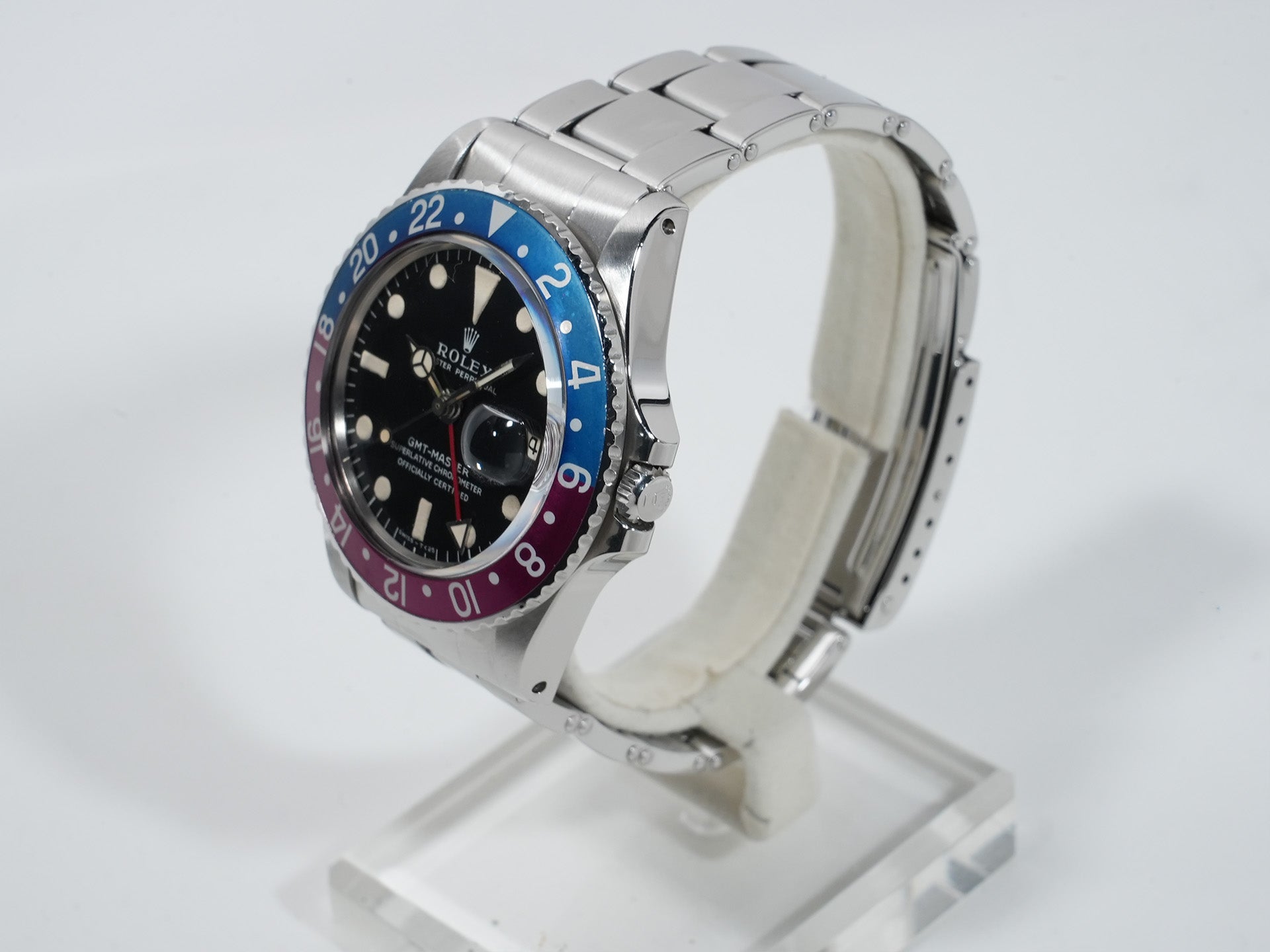 ロレックス GMTマスター Ref.1675 ステンレススチール ブラック文字盤 オイスターブレスレット 中古 9kz8c82k