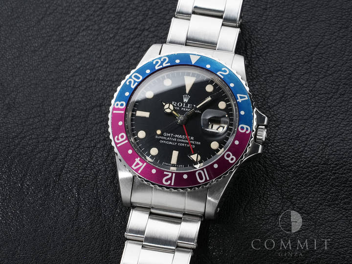 ロレックス GMTマスター Ref.1675 ステンレススチール ブラック文字盤 オイスターブレスレット 中古 9kz8c82k