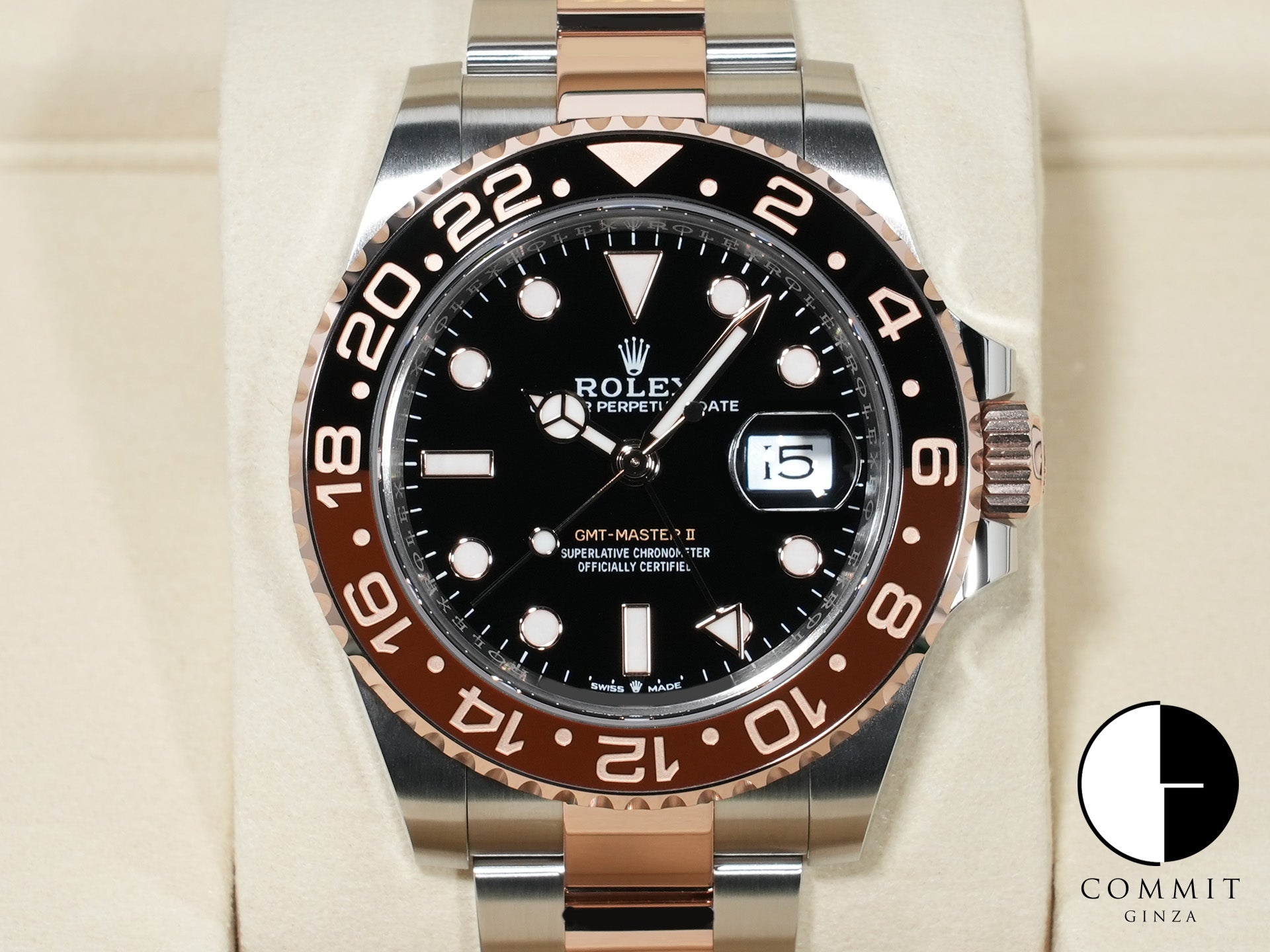 ロレックス GMTマスターII Ref.126711CHNR ステンレススチール/エバーローズゴールド ブラック文字盤 オイスターブレスレット 未使用 gqu3fbwm