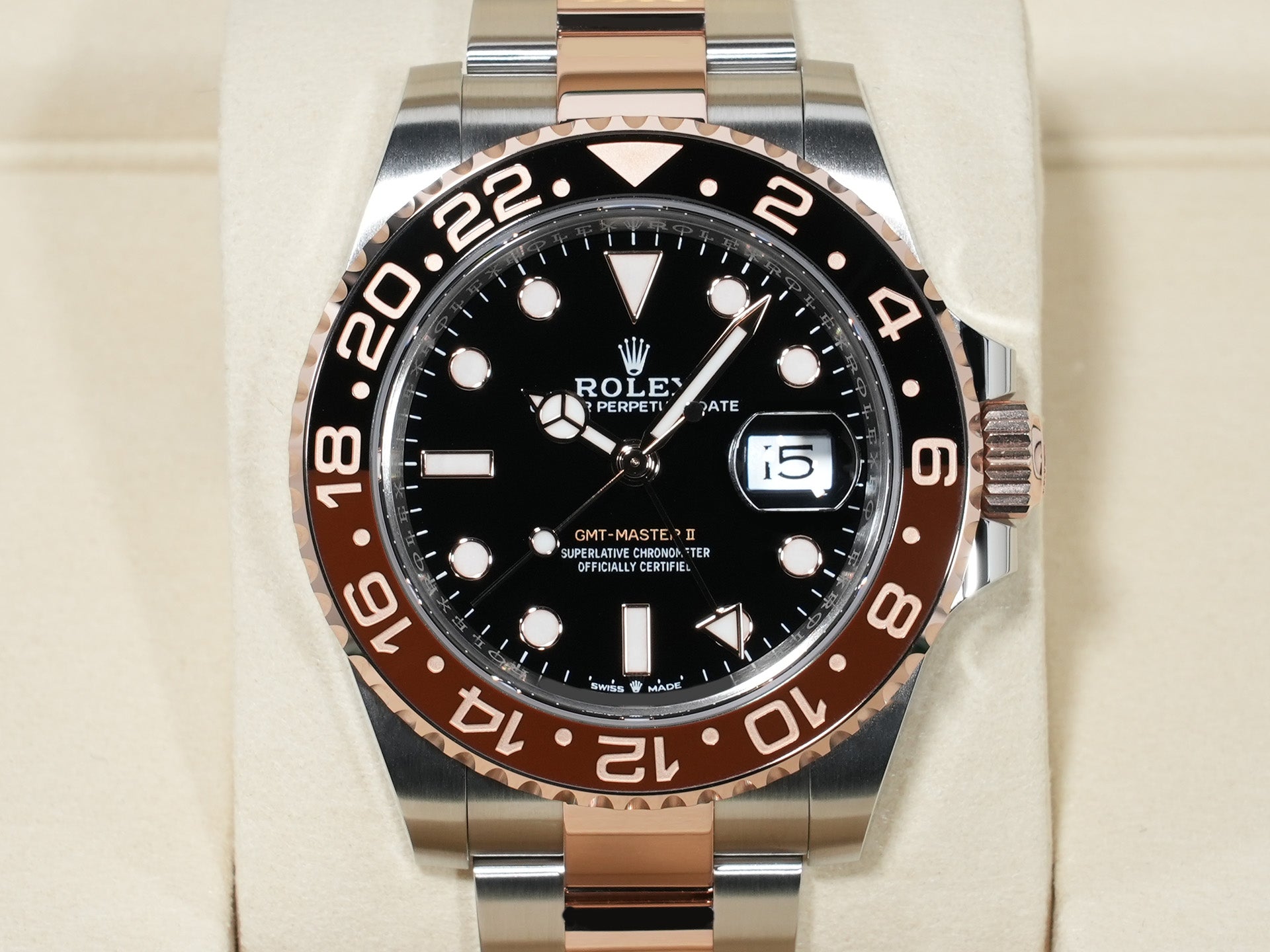 ロレックス GMTマスターII Ref.126711CHNR ステンレススチール/エバーローズゴールド ブラック文字盤 オイスターブレスレット 未使用 gqu3fbwm