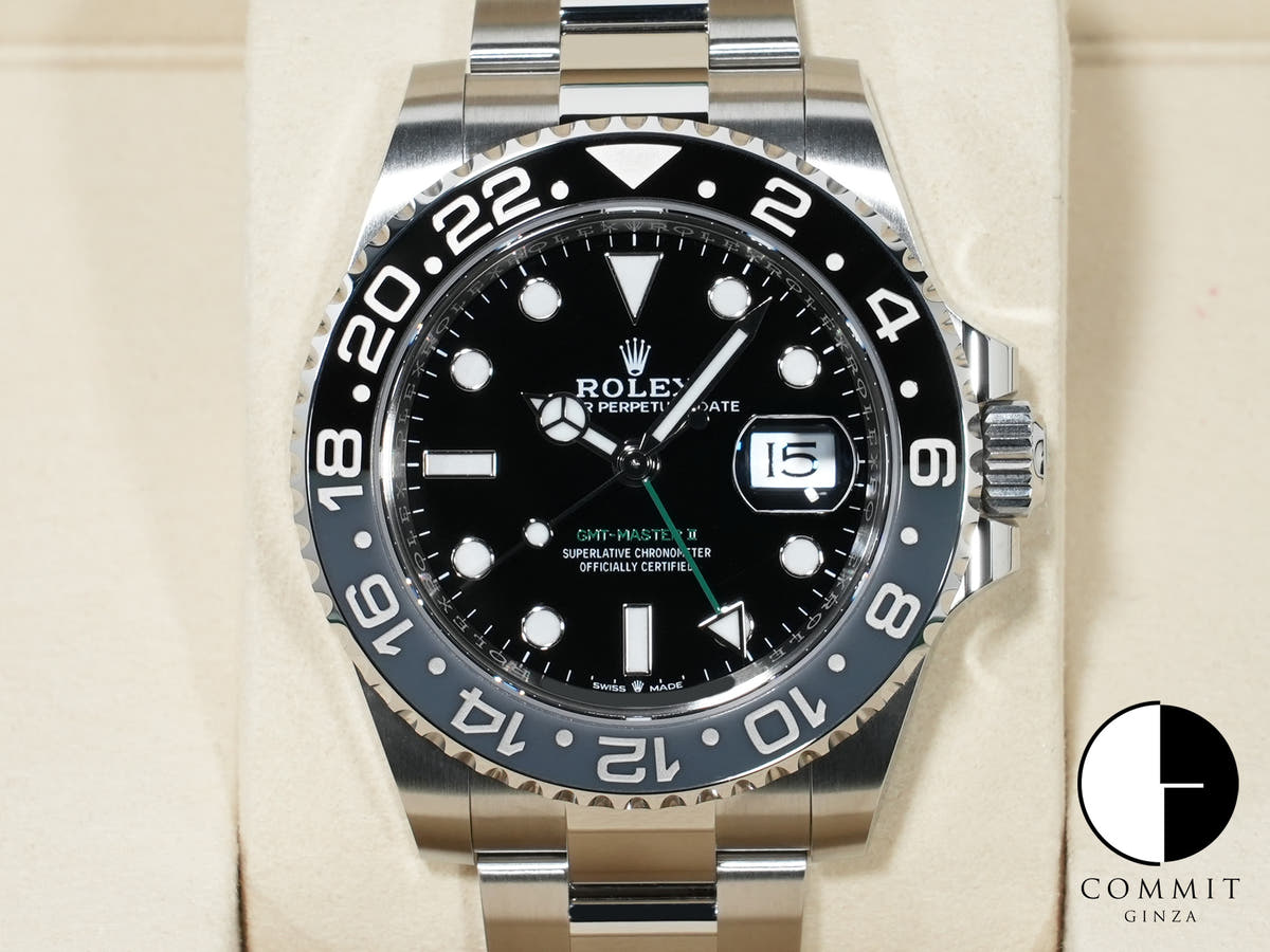 ロレックス GMTマスターII Ref.126710GRNR ステンレススチール ブラック文字盤 オイスターブレスレット 未使用 5kv6hz8r