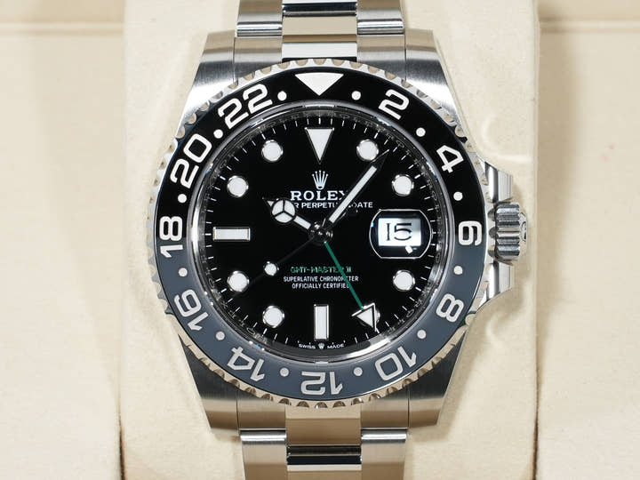 ロレックス GMTマスターII Ref.126710GRNR ステンレススチール ブラック文字盤 オイスターブレスレット 未使用 5kv6hz8r