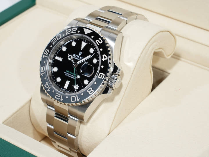 ロレックス GMTマスターII Ref.126710GRNR ステンレススチール ブラック文字盤 オイスターブレスレット 未使用 5kv6hz8r