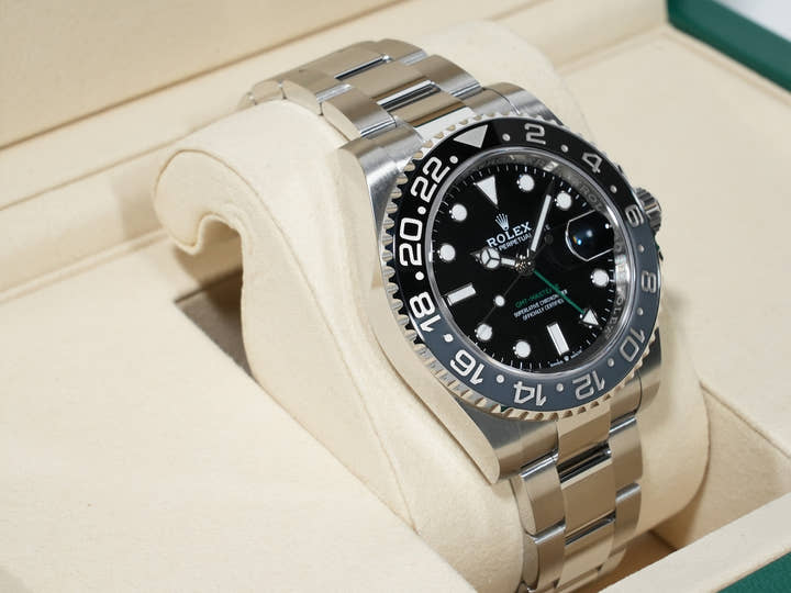 ロレックス GMTマスターII Ref.126710GRNR ステンレススチール ブラック文字盤 オイスターブレスレット 未使用 5kv6hz8r