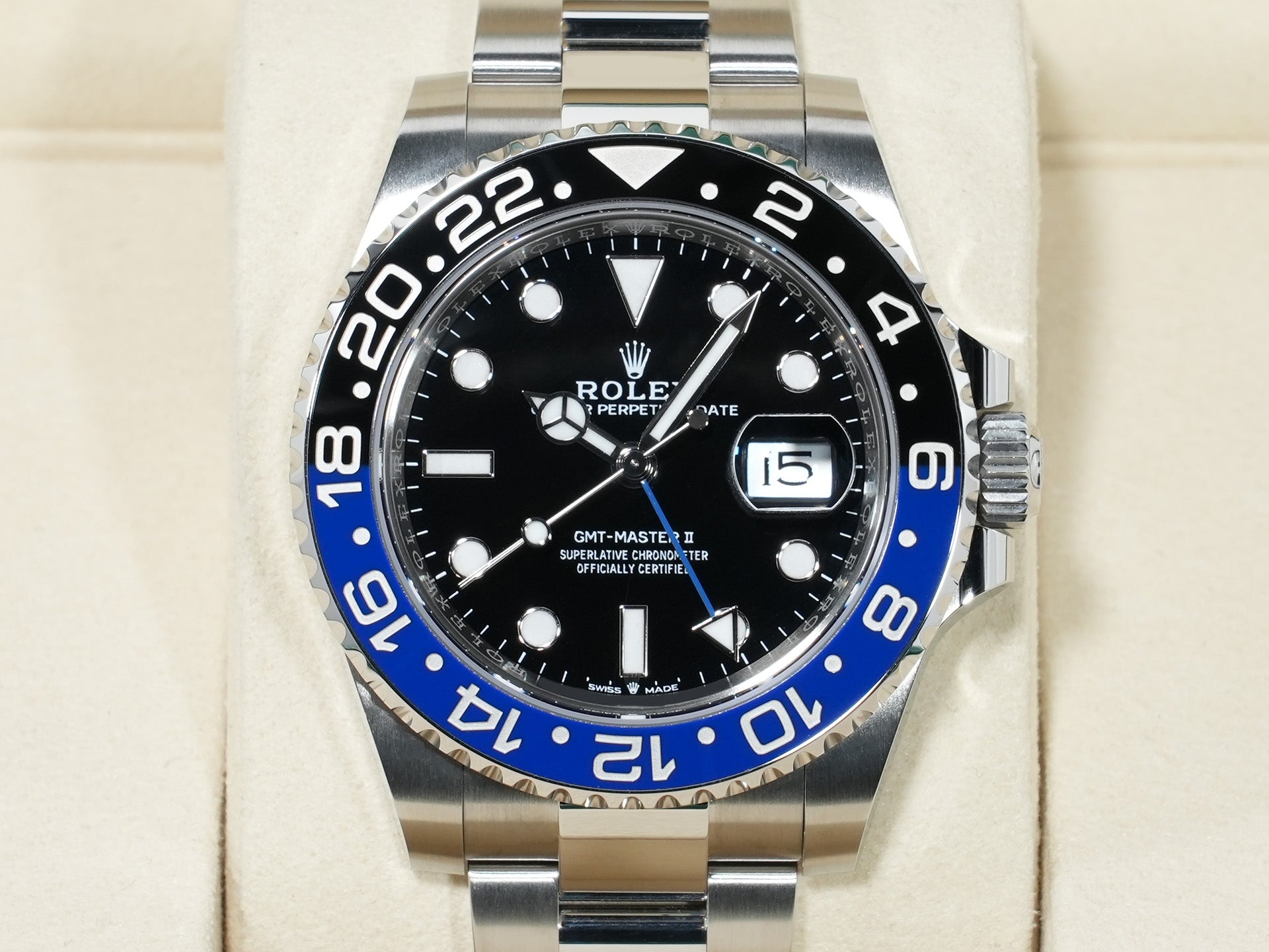 ロレックス GMTマスターII Ref.126710BLNR ステンレススチール ブラック文字盤 オイスターブレスレット 未使用 nd4vtyf9