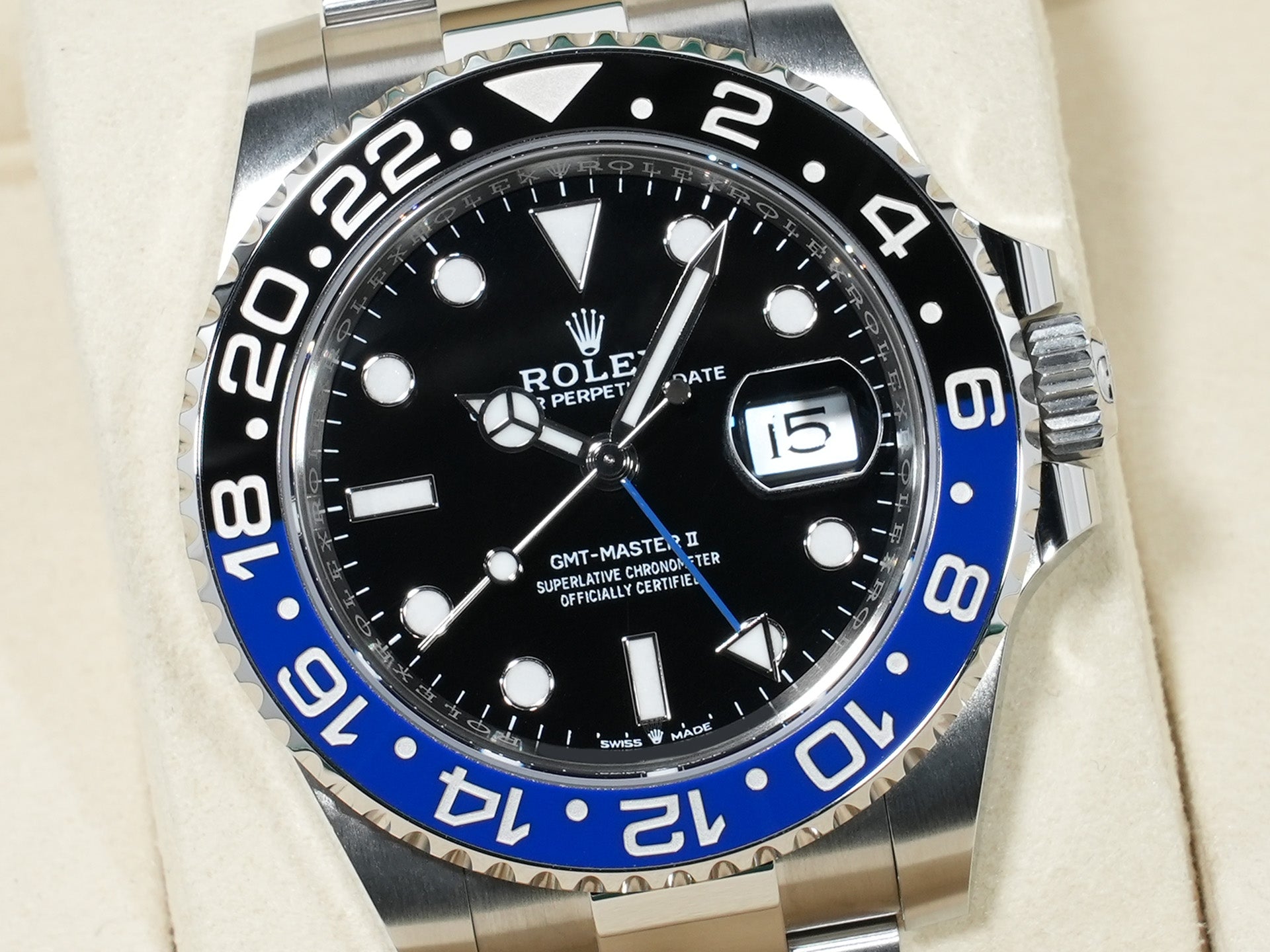 ロレックス GMTマスターII Ref.126710BLNR ステンレススチール ブラック文字盤 オイスターブレスレット 未使用 nd4vtyf9