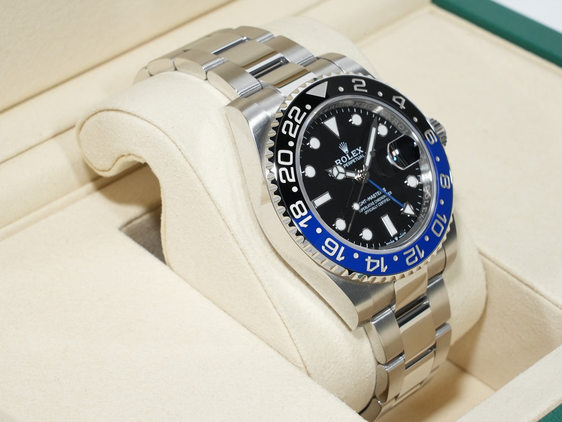 ロレックス GMTマスターII Ref.126710BLNR ステンレススチール ブラック文字盤 オイスターブレスレット 未使用 nd4vtyf9