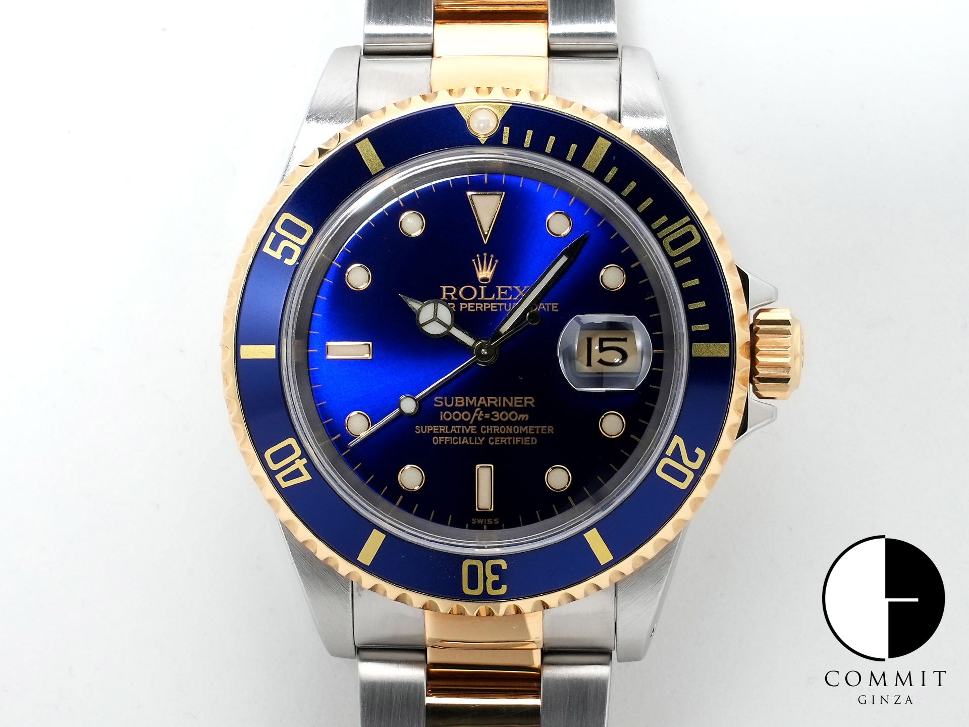 ロレックス サブマリーナー デイト Ref.16613 ステンレススチール/イエローゴールド ブルー文字盤 中古 oq2ssh44